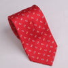 Fiery Red Modern Woven Tie with Burgundy Paisley Luxury Fashion 3"