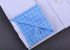B2B Shirts - Designer Checkered Formal Business Dress Shirt Luxury Stars Fashion - Business to Business