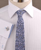 B2B Shirts - White Faded Grid Checkers Formal Business Dress Shirt with Mini Blue Gingham Check - Business to Business