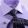 B2B Shirts - Double Twill Plaids & Checks Formal Business Dress Shirt Luxury Designer Matching Inner Lining Fashion - Business to Business