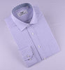 Purple Shepherd Twill Plaids & Checks Formal Business Dress Shirt B2B Blue Sale in Single Button Cuffs