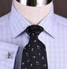 B2B Shirts - Blue Striped Checkered Formal Business Dress Shirt Hawaiian Hibiscus Floral Fashion - Business to Business