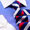 Mini Blue Gingham Check Formal Business Dress Shirt Contrast Collar And Cuff Standard Cuff