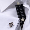 White Herringbone Professional Dress Shirt in Double French Cuff in All Sizes (Free Shipping Within America)