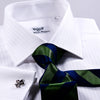 White Herringbone Twill Formal Business Dress Shirt Plain Smart Fashion