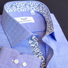 New Arrival Blue Check With Floral Inner Lining Formal Business Dress Luxury Fashion