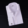 White Twill Stripe Every Dress Shirt Formal Business Boss French Cuff Boss in French Cuffs with Spread Collar