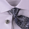 White Twill Stripe Every Dress Shirt Formal Business Boss French Cuff Boss in French Cuffs with Spread Collar