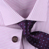 Light Pink Striped Formal Business Dress Shirt Classic Thin Designer Fashion Top in French Cuffs and Spread Collar