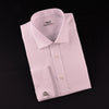 Blue Thin Stripe Formal Business Dress Shirt Egyptian Cotton Men's Twill Luxury in French Cuff with Spread Collar