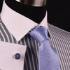 Grey Oxford with Blue White Houndstooth