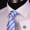 Solid White Royal Oxford Formal Dress Shirt Men's Professional Business Work Top in French Cuffs and Spread Collar