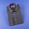 Black Gingham Check with Mini Purple Gingham Inner Lining
