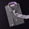 Mini Black Gingham Check Formal Business Dress Shirt Designer Lilac