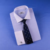 New Light Blue Dress Shirt Dignified Herringbone Twill Formal Business French Cuff