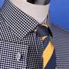 Black Gingham Check with Mini Purple Gingham Inner Lining