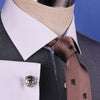 Gray Dress Shirt Men's Asphalt White Contrast French Cuff Grey Business Floral in French Cuffs