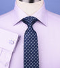 Lilac Herringbone Twill Business Dress Shirt Formal Stylish French Double Cuff