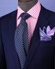 Dark Blue & Silver Italian Inspiring 3" Necktie Business Elegance Smart Ego Man