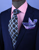 Blue London Novelty 3" Necktie Business Formal Elegance Check Tie On Regent Street
