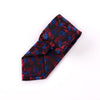 Burgundy & Blue Floral  3" Necktie Business Elegance Italian Traditional Style