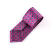 Pink Floral Tie 3" Blue Floral Necktie Round Pattern Designer Luxury Fashion