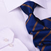 Navy Blue Stripe 3" Necktie Business Elegance  For Professional Formal Ego