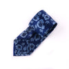 Blue Italian Floral 3" Necktie Business Elegance For Formal Business Ocassion