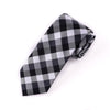 Black & Gray UK Style Check 3" Necktie Business Elegance  For Formal Business Occasion