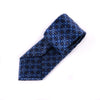 Blue Italian Pattern 3" Necktie Business Elegance For Formal Business Occasion