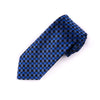 Blue Italian  Geometric 3" Necktie Business Elegance Formal Business Occasion