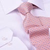 Tangerine & Blue Basket Woven 3" Necktie Business Elegance for Smart Men's Ego