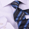 Blue, Black & White 3" Necktie Business Formal Elegance for Smart Men's Ego