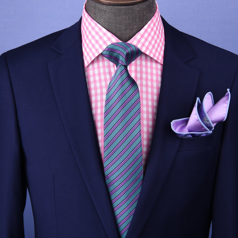 Stylish UK Pattern Strip 3" Necktie Business Formal Elegance For Smart Men's Ego