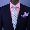 Blue & Light Yellow 3" Necktie Business Formal Elegance For Smart Men's Ego