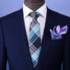 Blue&Black UK Stylish 3" Necktie Business Formal Elegance For Smart Men's Ego