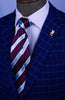 Light Blue & Purple Formal Business Striped 3 Inch Tie Mens Professional Fashion