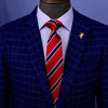 Red & Blue Sexy Formal Business Striped 3 Inch Tie Mens Professional Fashion