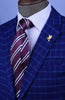 Purple & Blue & white Business Striped 3 Inch Tie Mens Professional Fashion