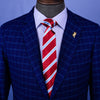 Red & Blue Formal Business Striped 3 Inch Tie Necktie Mens Professional Fashion