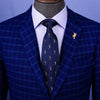 Navy Blue Golf Italian Designer Business Apparel 3.15" Tie Professional Fashion