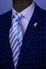 Light Blue Herringbone Formal Business Striped 3" Tie Mens Professional Fashion
