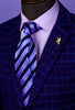 Popular Navy Boss Formal Business Striped 3 Inch Tie Mens Professional Fashion