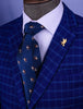 Special Fun Blue Bulldog Designer Tie 8cm Necktie Holiday Accessory
