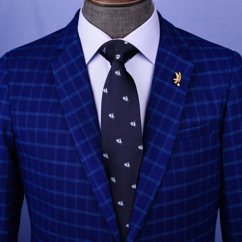 Navy Blue Car Lover Designer Business Apparel 3.15" Tie Professional Fashion
