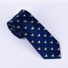 Blue Wall Street Golden Bull Head Designer Tie 8cm Necktie Florentine Accessory