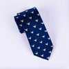 Blue Wall Street Golden Bull Head Designer Tie 8cm Necktie Florentine Accessory