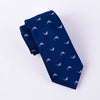 Navy Blue Italian Swordfish Designer Tie 8cm Necktie Florentine Accessory