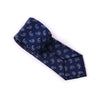 Navy Blue & White Italian Paisley Designer Tie 8cm Necktie Florentine Accessory