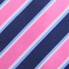 Pink & Navy Blue Formal Business Striped 3 Inch Tie Mens Professional Fashion